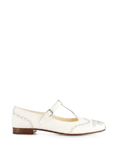 Church's Stud-embellished Ballet Flats In White