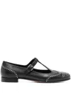 Church's Opal Studded Leather Mary Jane Brogues In Black