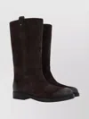 Church's Suede Ankle Boots With Low Block Heel In Black