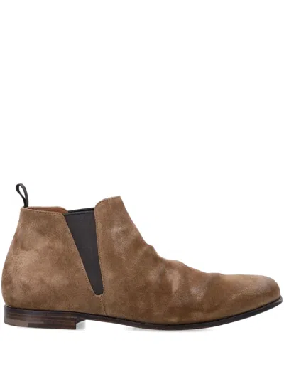 Church's Reigate Suede Ankle Boots Elastic Panels In Brown