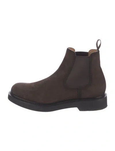 Pre-owned Church's Suede Chelsea Boots In Brown