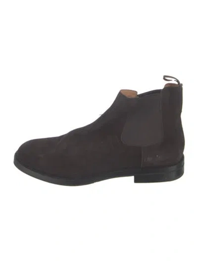 Pre-owned Church's Suede Chelsea Boots In Grey