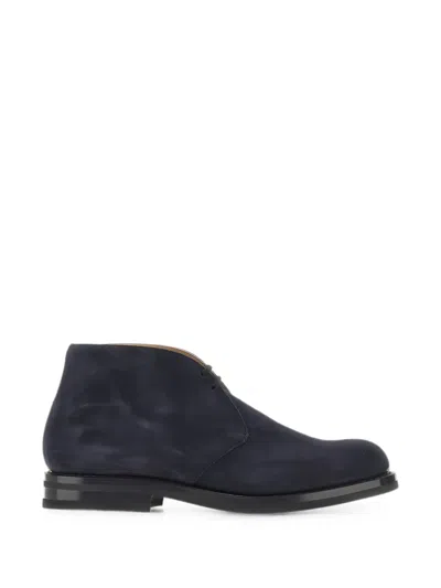 Church's Suede Derby Shoes In Blue