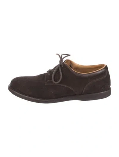 Pre-owned Church's Suede Derby Shoes In Brown