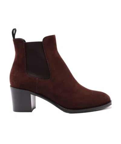 Church's Suede Heeled  Boots In Black