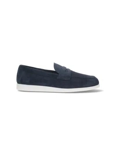 CHURCH'S SUEDE LOAFERS - NAVY