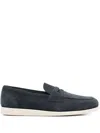 Church's Blue Suede Saddle Loafers In 蓝色
