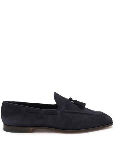 Church's Suede Leather Loafers In Blue