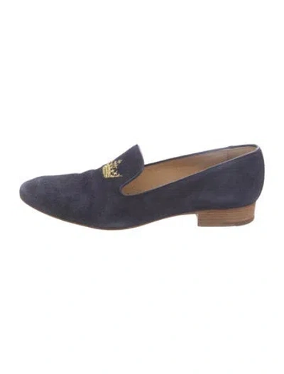 Pre-owned Church's Suede Loafers In Blue