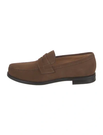 Pre-owned Church's Suede Loafers In Brown