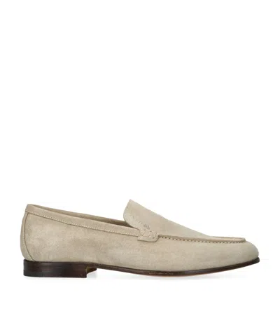 Church's Suede Margate Loafers In Beige