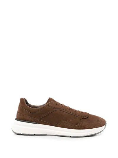Church's Suede Panelled Sneakers In Brown