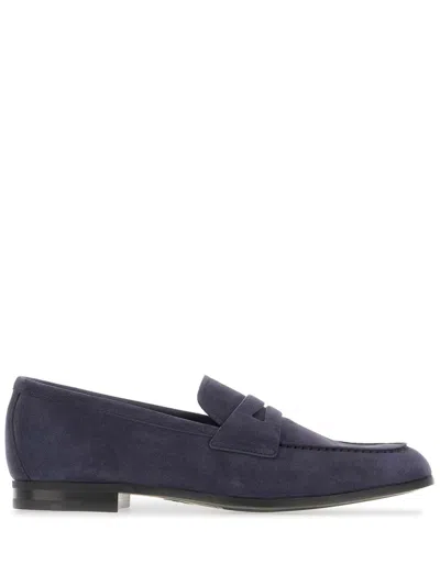 Church's Suede Penny Loafers In Blue