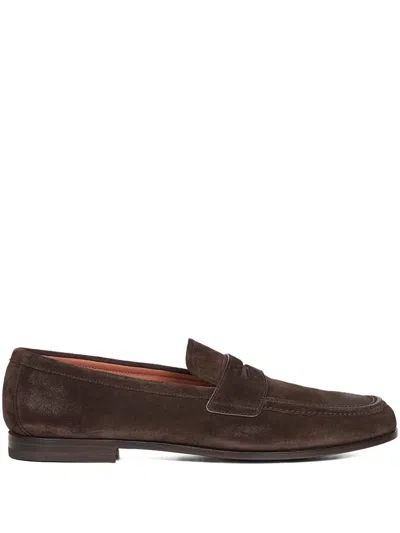 Church's Suede Penny Loafers In Brown
