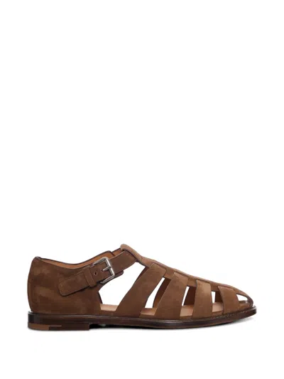 Church's Church S Fisherman Suede Leather Sandals In Brown