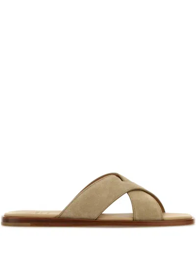 Church's Brown Suede Sandals In Beige O Tan