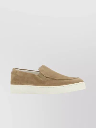 Church's Suede Slip-ons Longton 2 With Contrast Sole In Neutral