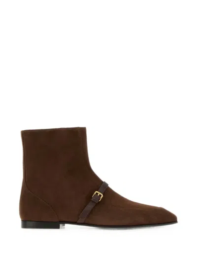Church's Suzanne Buckle-fastening Suede Ankle Boots In Brown