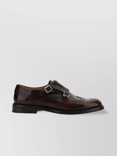 Church's Swallowtail Calfskin Lace-up Shoes In Tabac