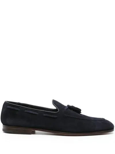Church's Loafers Suede Tassel Detail In Blue