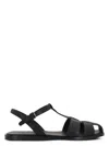 Church's Odyssey Nappa Leather T-strap Sandals Shoes In Black