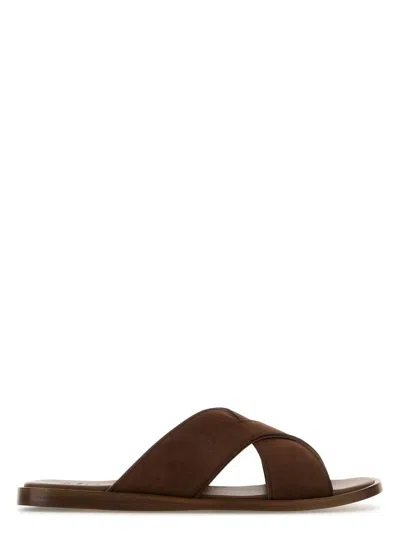 Church's Women's Suede Oriyah Slippers Sandal In Brown