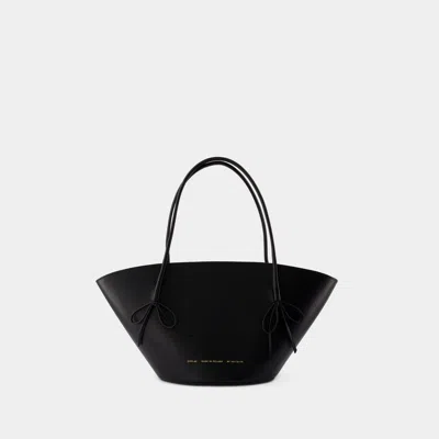 CHYLAK BIG SHOPPER BAG WITH BOWS - CHYLAK - LEATHER - BLACK