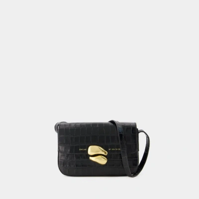 Chylak Classic Flap Bag -  - Leather - Glossy Black Croco