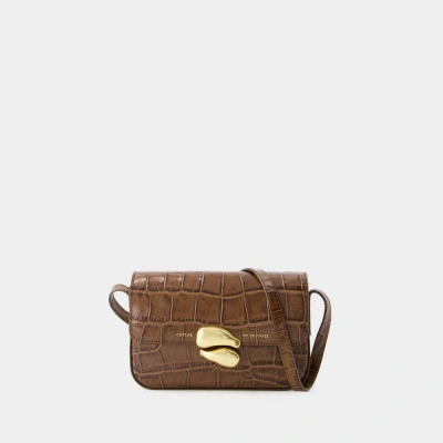 Chylak Classic Flap Bag -  - Leather - Glossy Brown Croco