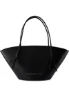 Chylak Big Shopper Bag With Bows -  - Leather - Black In Black