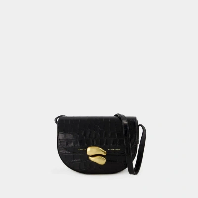 Chylak Saddle Bag -  - Leather - Glossy Black Croco