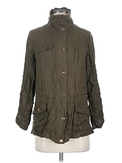 Pre-owned Ci Sono 3/4 Sleeve Top Green Mock Neckline Tops