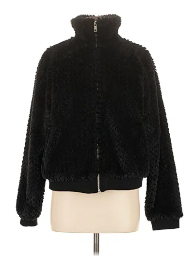 Pre-owned Ci Sono Faux Fur Jacket In Black