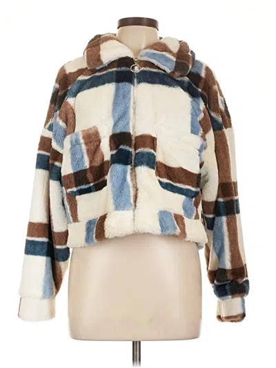 Pre-owned Ci Sono Faux Fur Jacket In White