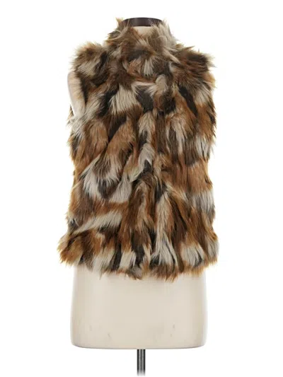 Pre-owned Ci Sono Faux Fur Vest In Brown