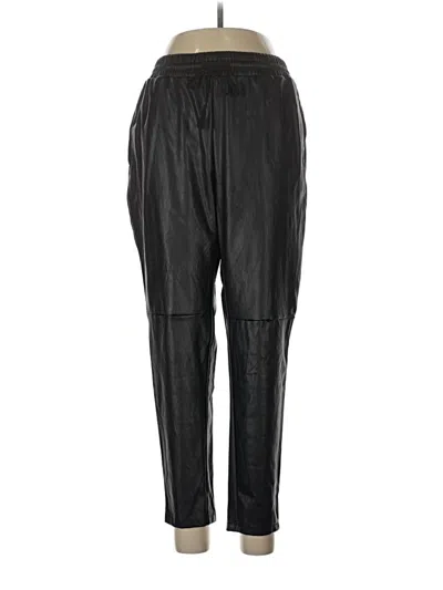 Pre-owned Ci Sono Faux Leather Pants In Black