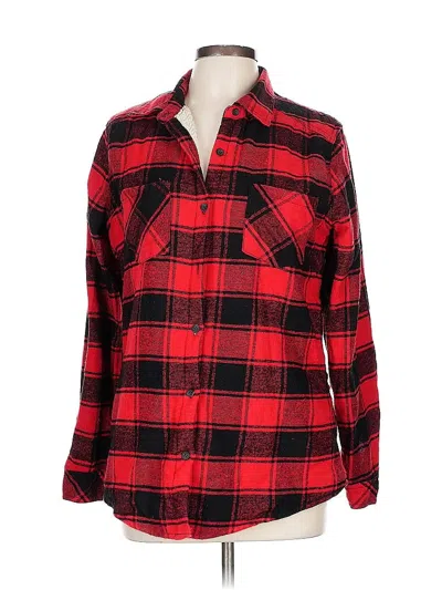 Pre-owned Ci Sono Long Sleeve Blouse In Red