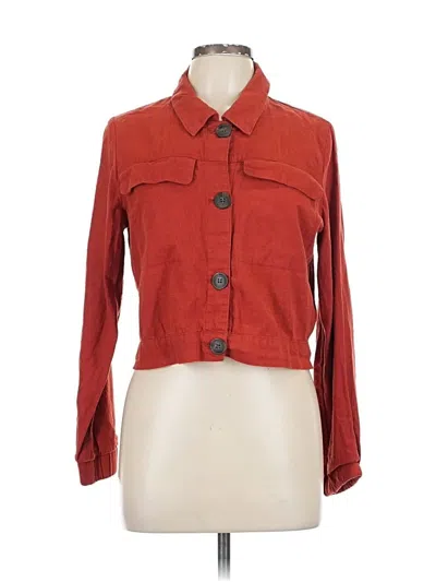 Pre-owned Ci Sono Long Sleeve Blouse In Red