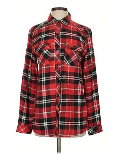 Pre-owned Ci Sono Long Sleeve Blouse In Red