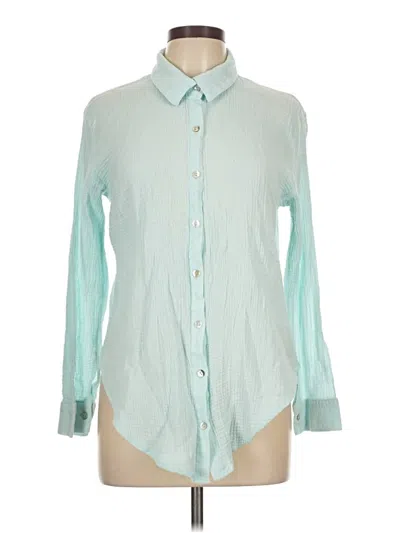 Pre-owned Ci Sono Long Sleeve Button Down Shirt In Blue