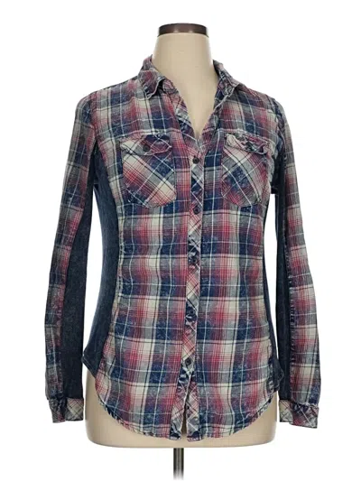 Pre-owned Ci Sono Long Sleeve Button Down Shirt In Blue