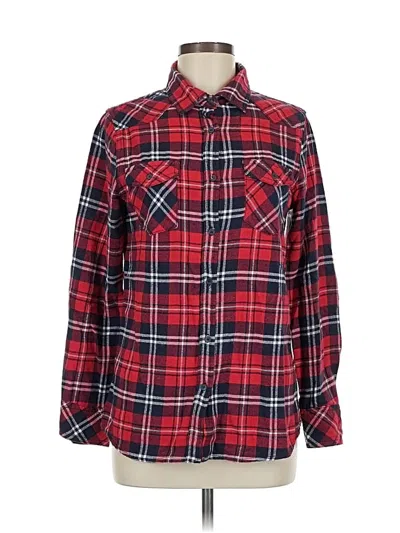 Pre-owned Ci Sono Long Sleeve Button Down Shirt In Red
