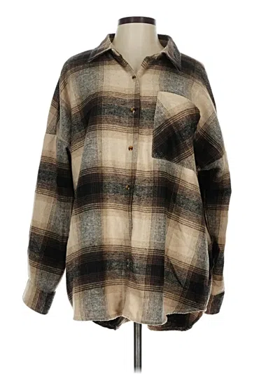Pre-owned Ci Sono Poncho In Brown