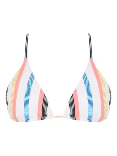Cia Maritima Striped Triangle Bikini Top In Multi