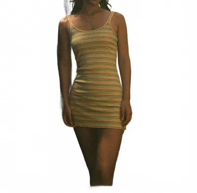 Ciao Ciao Vacation Stripe Mini Dress In Lemon In Yellow