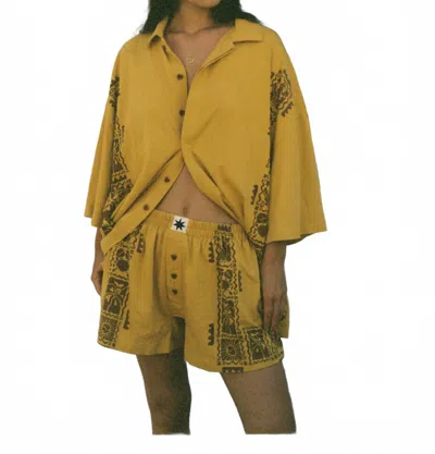 Ciao Ciao Vacation Sun Crab Chica Alexia Shirt In Yellow