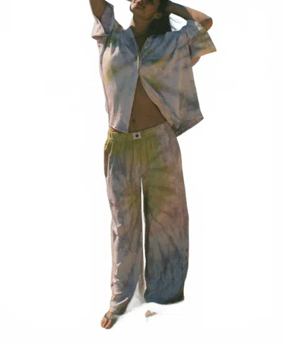 Ciao Ciao Vacation Whirlpool Bungalow Pant In Lilac In Blue