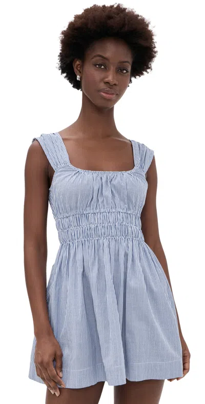 Ciao Lucia Abella Cotton Mini Dress Stripe In Blue