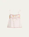 Ciao Lucia Ander Embroidered Top In White In White