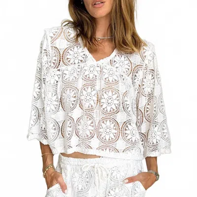 Ciao Lucia Arima Top In White Crochet